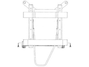 シートレールの意匠の平面図