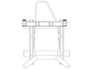 シートレールの意匠の裏面図