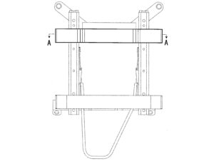 シートレールの上面図